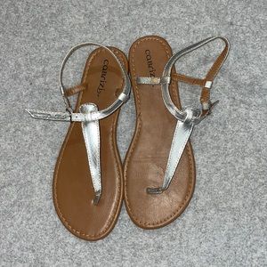 Silver sandals!
